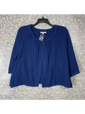 Woman Within NWT Blue Retro Swing Knit Cardigan Sweater - Size 18/20 - Plus Size